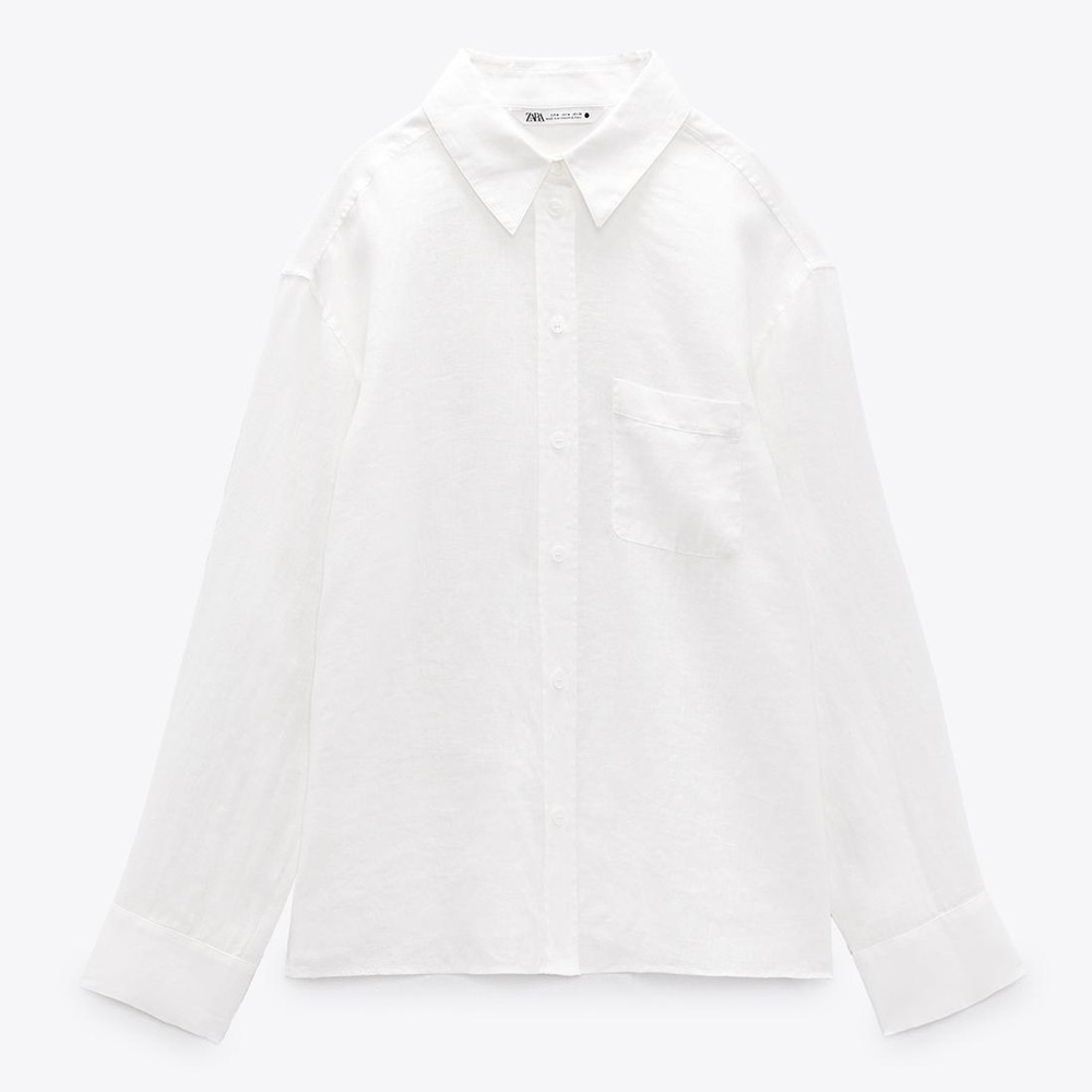 EUC Zara Linen Shirt with Pockets